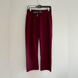 FIGS High Waisted Livingston Basic Scrub Pants™, Burgundy, XS/P
